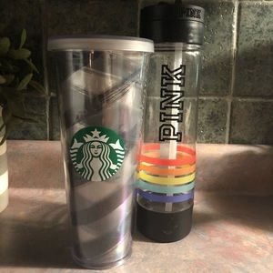 Starbucks and PINK cups